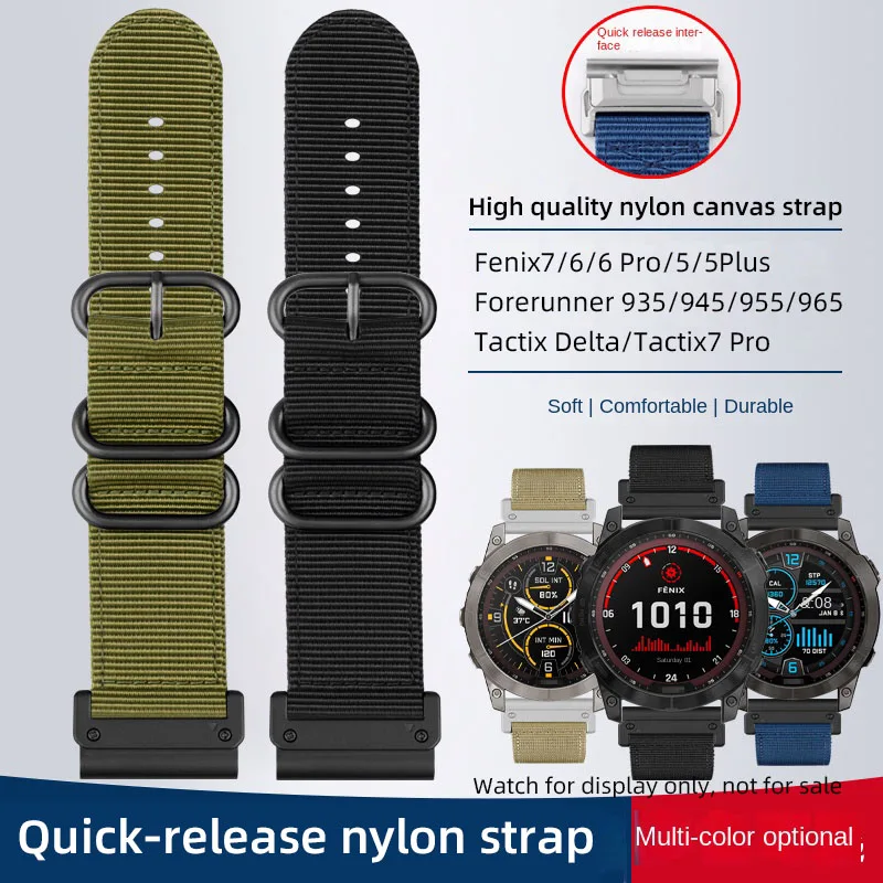 

For GARMIN Tactix7 Pro Quick Release Nylon Strap Fenix7X 6X Fenix5X PLUS 7 6 935 945 Gramin Replace Wrist Strap Fenix EPIX Strap