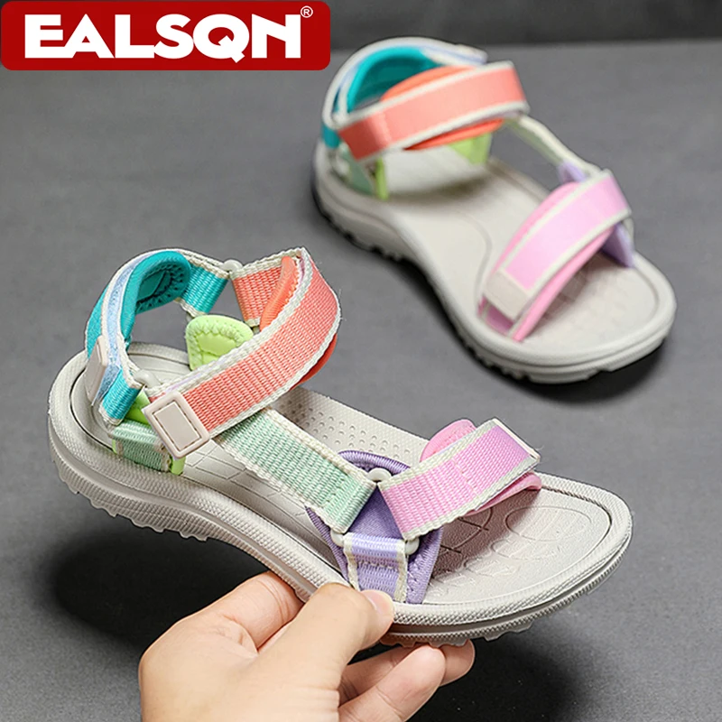 

Cute Girl's Candy Sandals Summer Kids Non-Slip Casual Shoes Breathable Children's Sport Sandals for Boys Walking