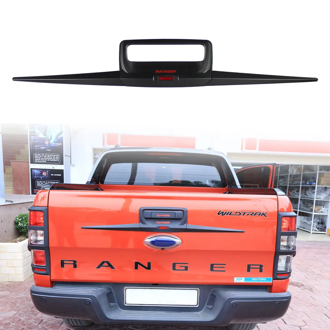 Back Door Molding ABS Plastic Matt Black Trunk Trim Tail Gate Rear Door Handle Cover For Ford Ranger 2012-2021 T6/T7 Pickup 4*4