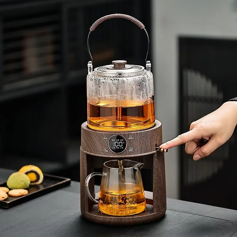 Automatic Steam Spray Glass Tea Maker Black Tea Brewer Household Multi Function Water Addition Device Kitchen Appliance Tool