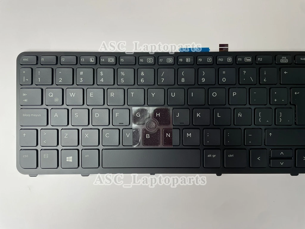 لوحة مفاتيح Teclado إسبانية لاتينية جديدة لـ HP ZBOOK 15 G1، 15 G2، 17 G1، 17 G2 إطار أسود، مع إضاءة خلفية، مؤشر