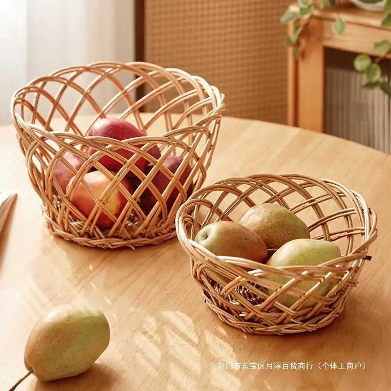 

Japanese Woven Fruit Basket Household Chinese New Year Fruit Storage Basket Storage Basket