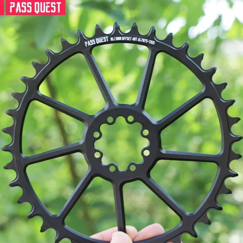 

PASS QUEST 3mm (Offset) for Magene Direct Mount Crank Round MTB Narrow Wide Chainring Support 10/11/12 speed ordinary chain