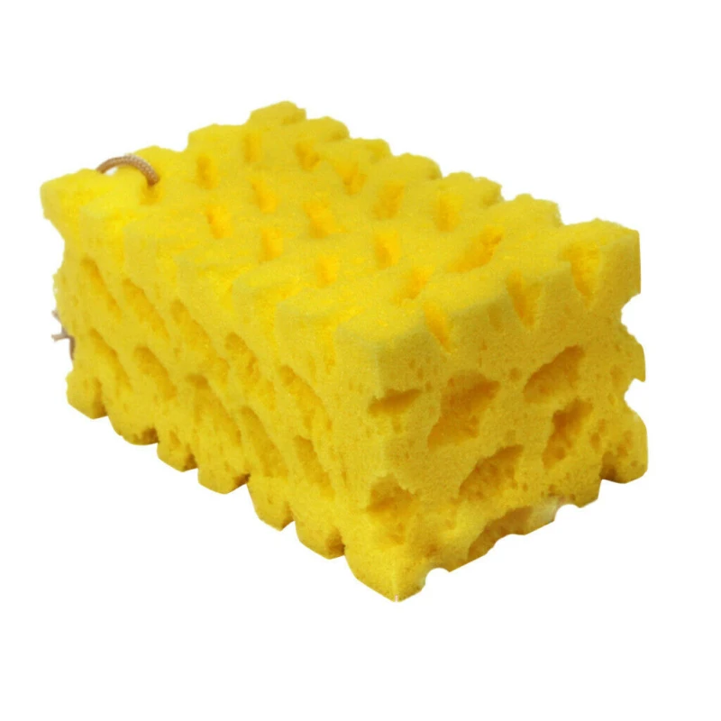 Car Wash Sponge Extra Large Cleaning Honeycomb Coral Car Yellow Thick Sponge Block Car Supplies Auto Wash Tools Absorbent Sale