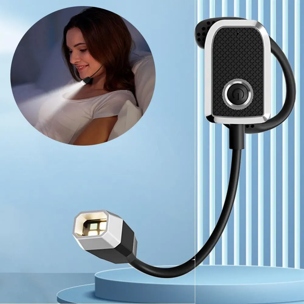 

Ear Hanging Reading Lamp Stepless Dimming Flexible Ear Clip Lamp Creative Eye-Protection LED Reading Light Outdoor Lighting