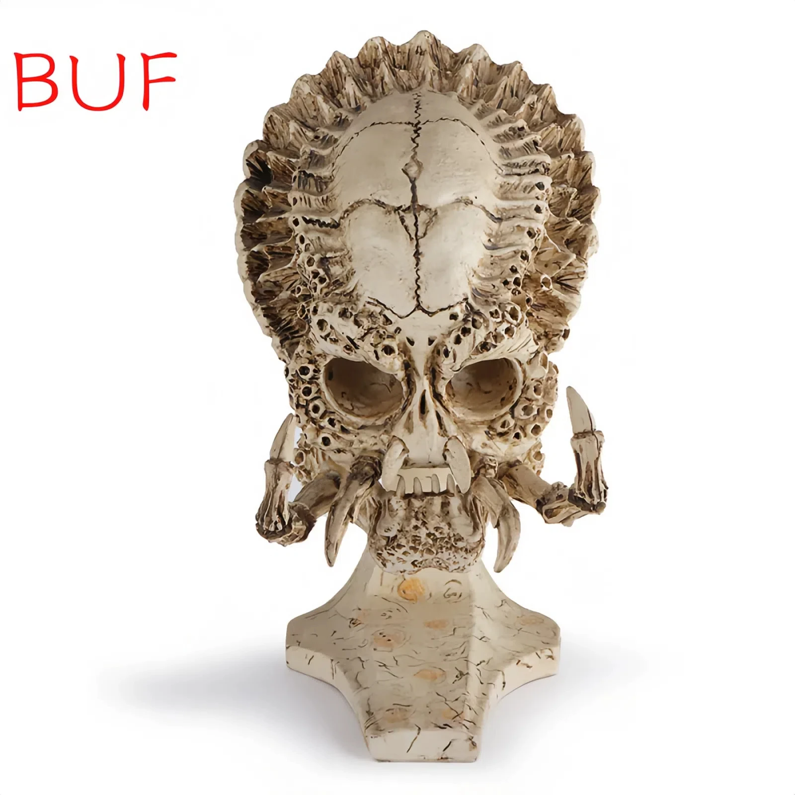 Resin Craft Skull Statues & Sculptures Creative Movie Character Alien Predator Skull Figurines Sculpture Ornaments For Home