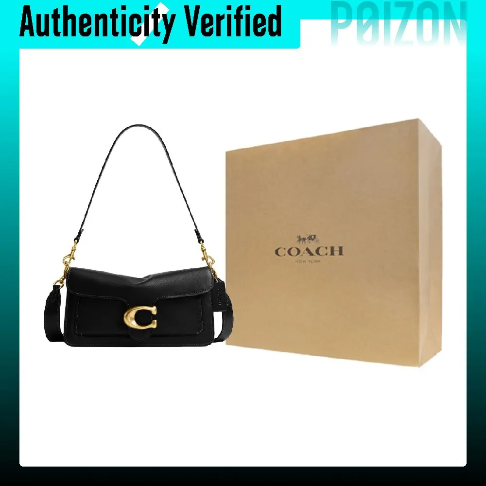 COACH Tabby Cow Leather Crossbody Bag, Shoulder Bag Medium Women's Black CCX04-B4BK