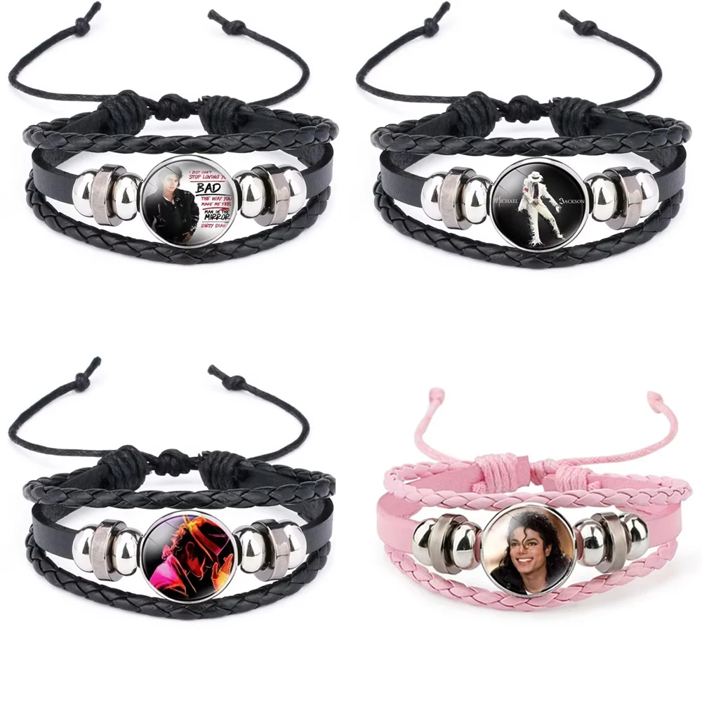 Michael Jackson Figuren-Armband Cartoon Anime Kettenarmband Herren Mode-Accessoires Dekorationen Geburtstagsgeschenke