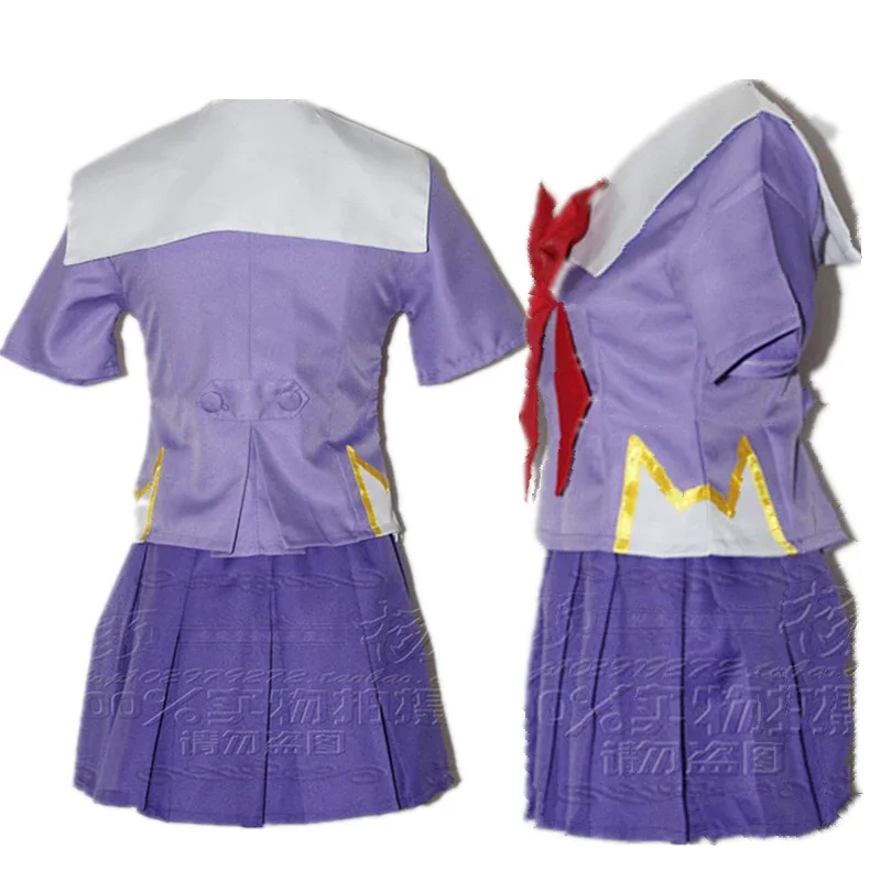 Future Diary Gasai Yuno Mirai Nikki School Uniform Cosplay Costume Suit Wig