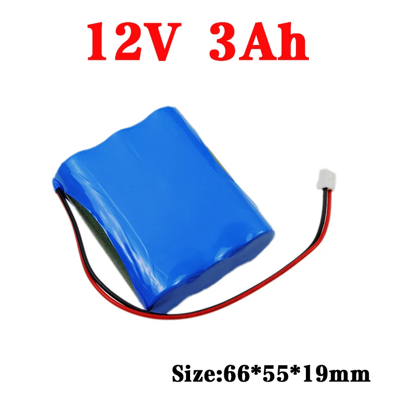 12V 18650 lithium-ion Battery pack Monitor CCTV Camera battery 12.6 V 3Ah 6Ah 9Ah batteries large Capacity Built-in BMS 10A