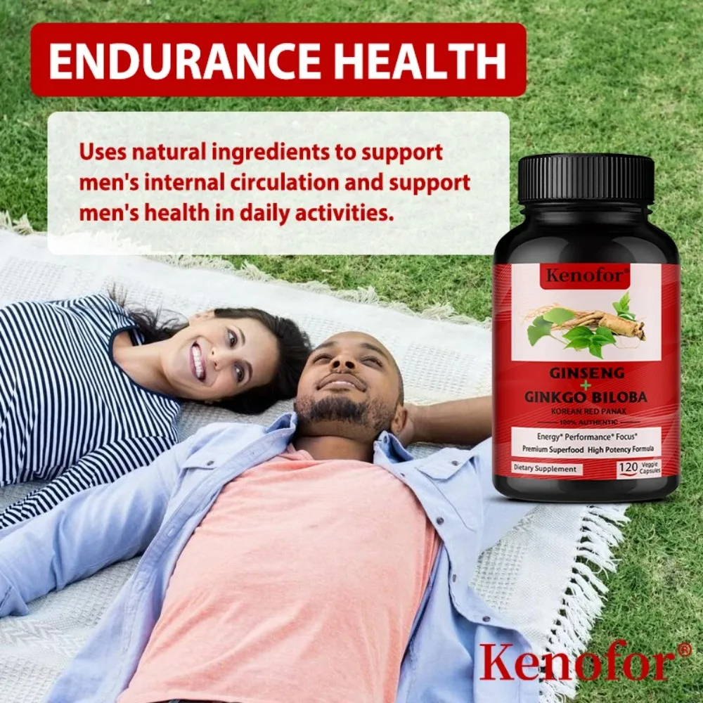 Ginko Biloba & Panax Ginseng - Brain Supplement, Supports Memory and Focus, Immune System and Improved Blood Flow