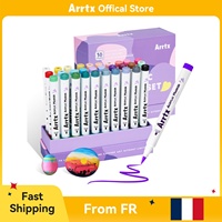 Arrtx 30 Colors Acrylic Paint Pens for Rock Painting Extra Brush Tip Water Based Paint Markers for Stone No Toxic No Odor