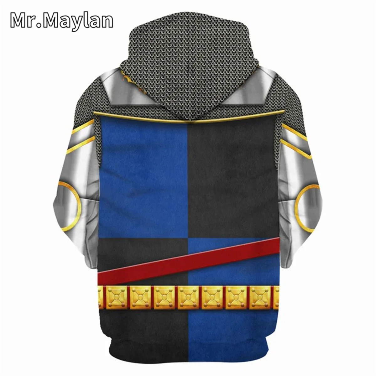 Medieval Knights Armor Cosplay Costume 3D Print Unisex Hoodie Men Sweatshirt Streetwear Zip Pullover Casual Jacket Tracksuits-02