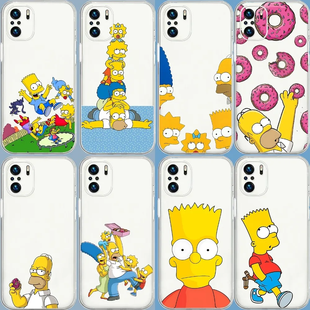 

The Simpsons Phone Case For Xiaomi 11 Redmi Note 11 5G 8T 9A 9 10T Note8Pro Note9 12SUltra Transparent Case