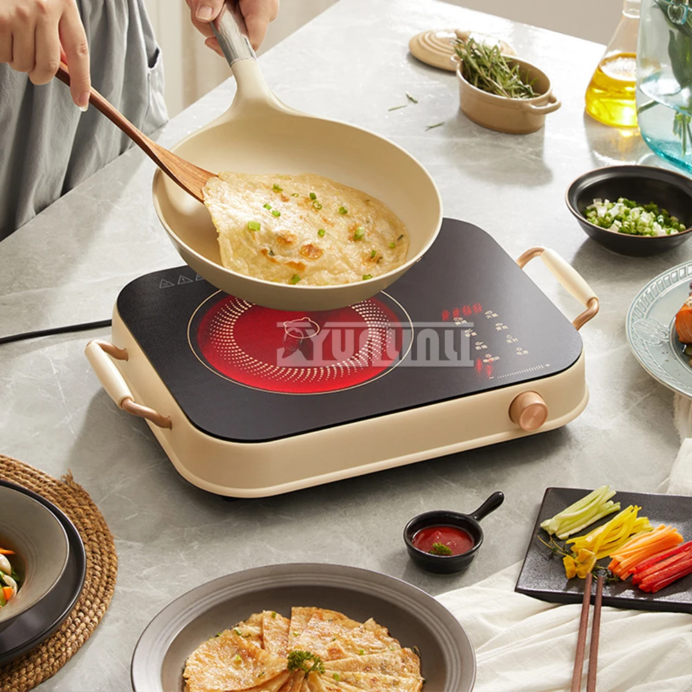 موقد سيراميك منزلي كهربائي ، بوتاجاز حثي عالي القوة ، وعاء ساخن ذكي ، موقد مؤقت