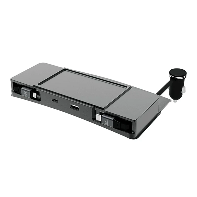 

AR-Retractable Cable USB Hub Fast Charger Docking Station For Tesla Model Y 2020-2024 And Model 3 2020-2023 Center Console