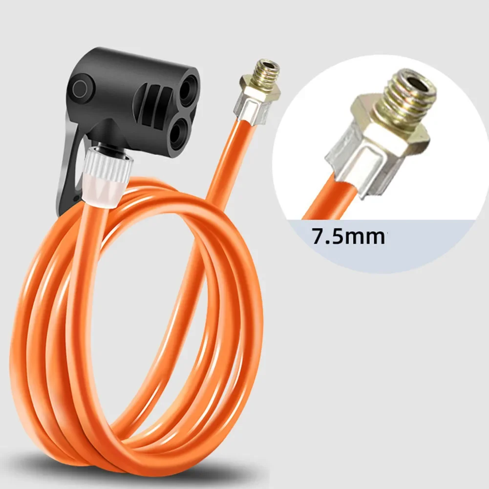 High Quality Brand New Bike Pump Tube Air Pump Cable Tire Inflator 125cm Length Anti-freeze Bold Trachea Firmer Orange