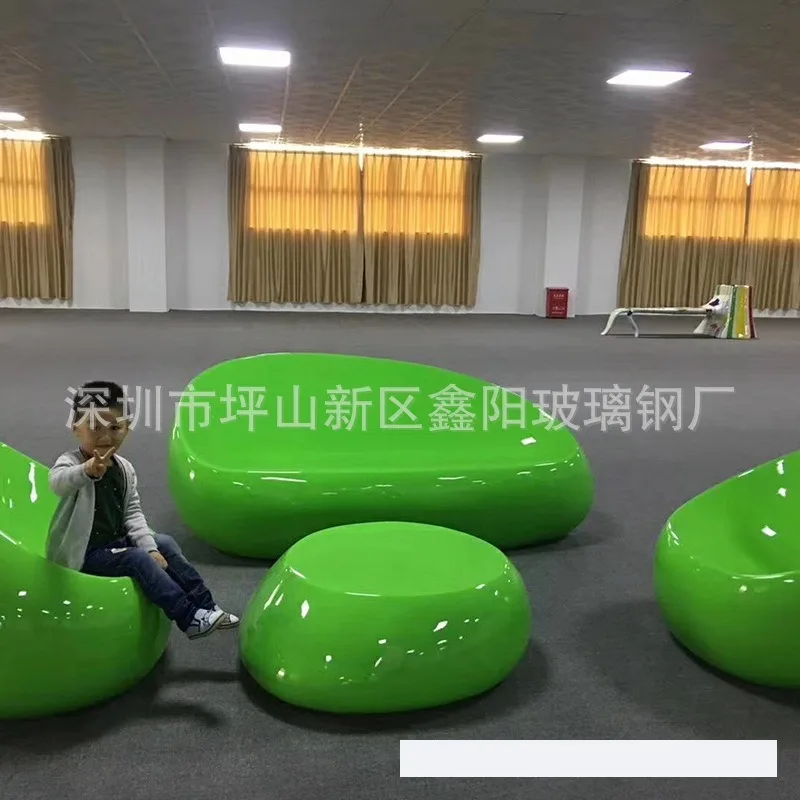 FRP leisure seat shopping mall Meichen public rest area waiting for special-shaped splicing FRP seat