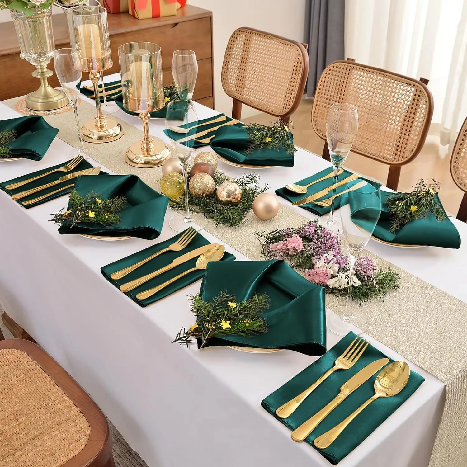 12 pçs guardanapo de cetim quadrado 12x12 polegadas guardanapo de cocktail para festa de casamento aniversário banquete decoração lavável