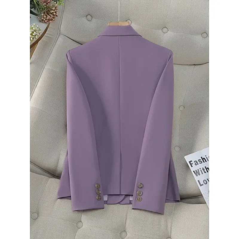 Fashion Female Formal Blazer Women Green Apricot Black Purple Long Sleeve Office Ladies Work Wear Jacket Coat For Autumn Winter