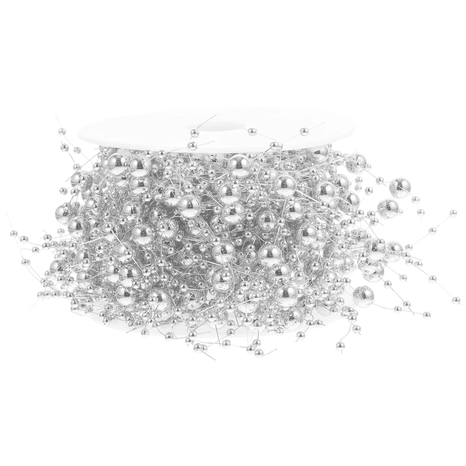 

Pearl Strands for Vase Decor Silver Candles Floating Beads Wedding Party Centerpieces Fillers Garland Craft DIY