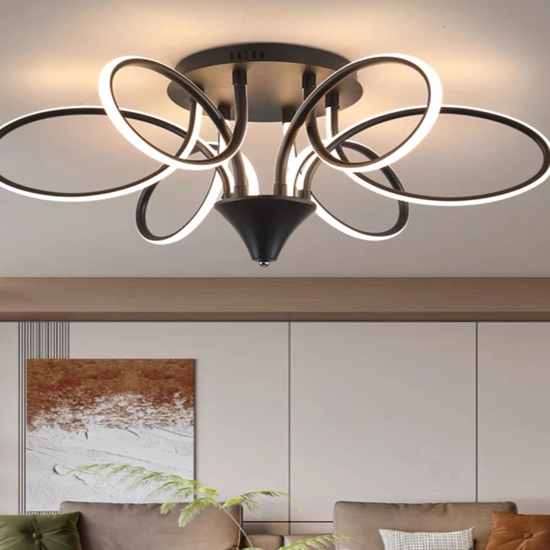 2024 New LED Living Room Ceiling Lamp Bedroom Study Cafe Room Simple And Bright Light Fixture