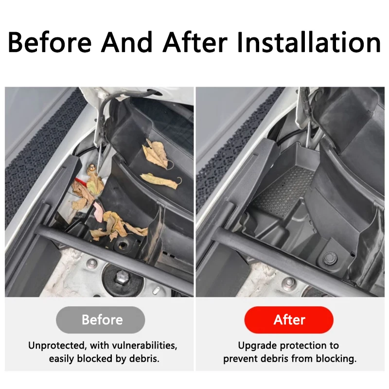 QHCP Car Engine Filter Cover Protective Engine Compartment Filter Trims Anti-blocking For Toyota RAV4 20-24 Interior Accessories