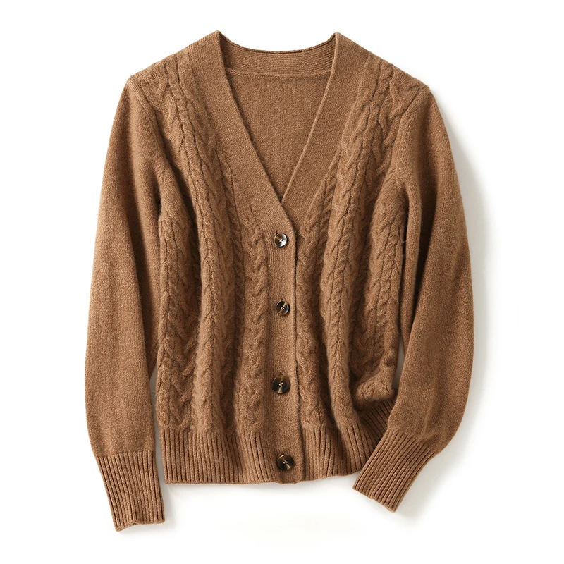 

Sweater 100% Cashmere Winter Warm New Korean Fashion Cardigan Women England Style Sweaters for Women Cardigan Feminino