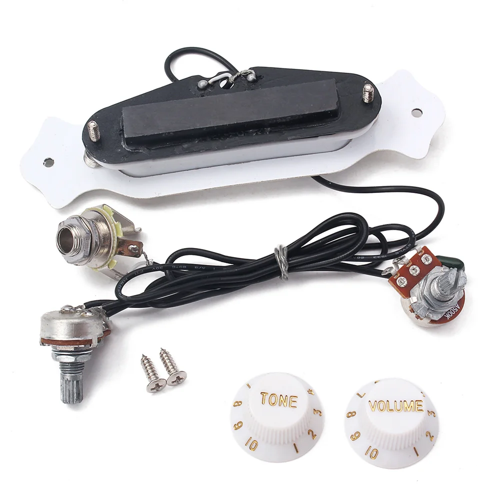 

Pre-Wired 4 String Soundhole Pickup Magnetic for Electric Cigar Box Guitar Volume Tone Controls Copper Coil ABS Shell Acoustic