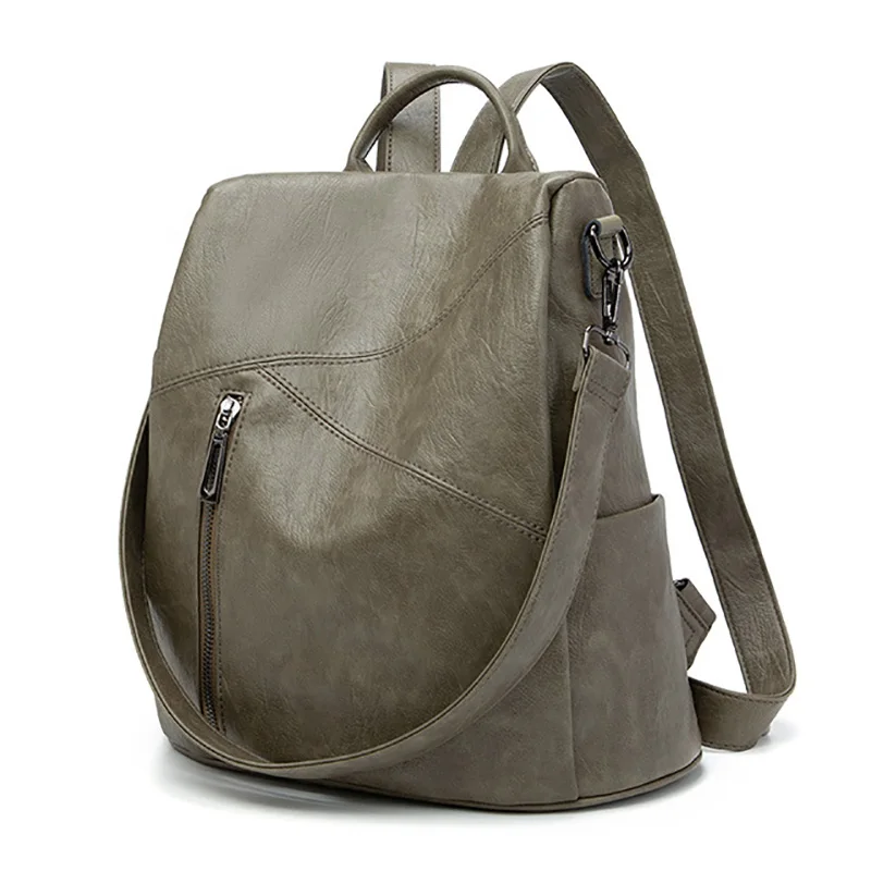 

Корейский женский рюкзак, роскошная мягкая сумка на плечо из искусственной кожи в стиле ретро, повседневный универсальный рюкзак для поездок на работу, большая вместительная дорожная сумка на два плеча
