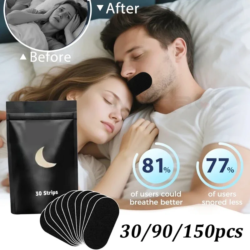 

30/60/90/120Pcs Anti Snoring Sleep Mouth Tape Best Breathing Nasal Strips Medical Grade Improved Sleeping Snoring Relief