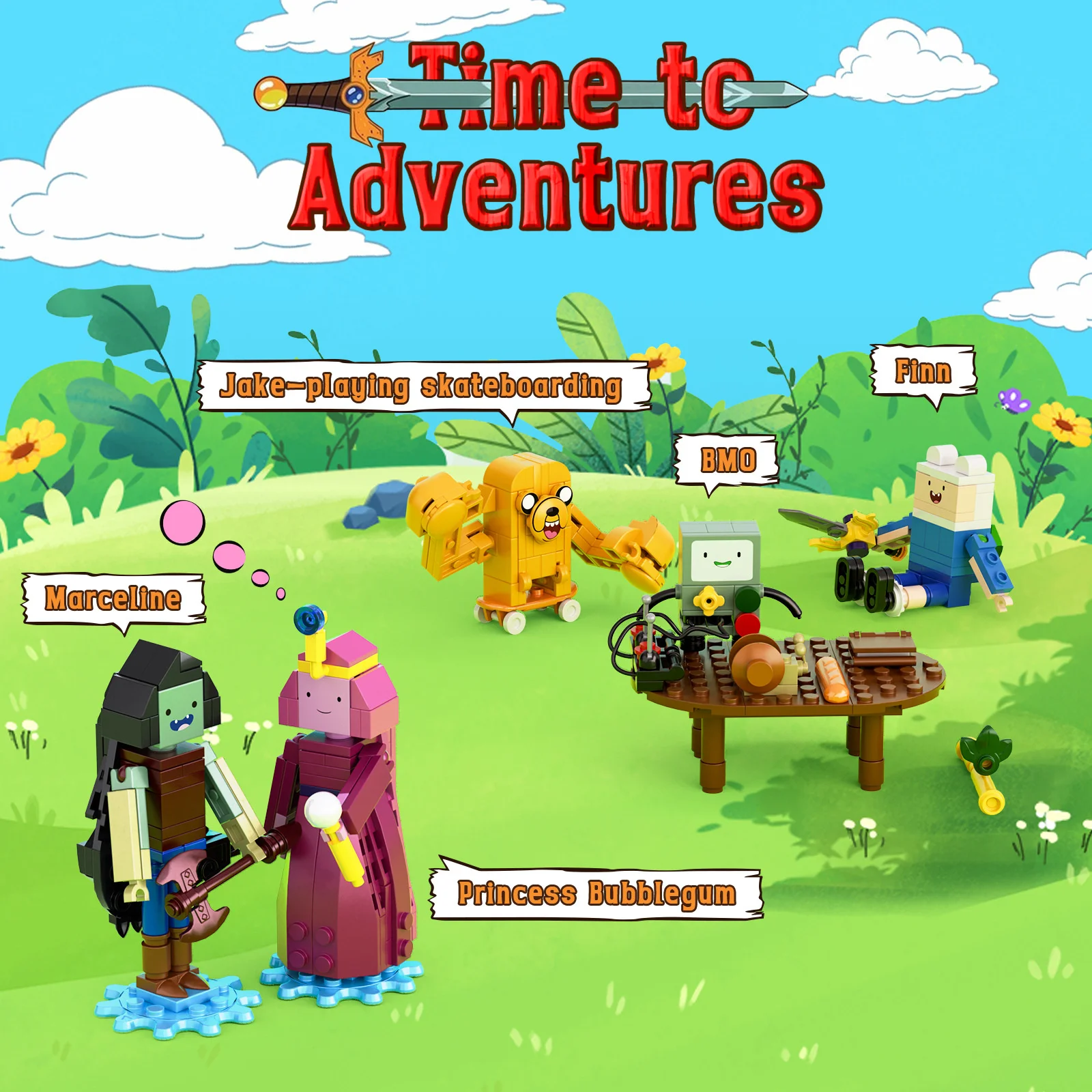 

Adventures Time Building Block Set 8 PCS Game Figures Monster Model Toys Children Gifts