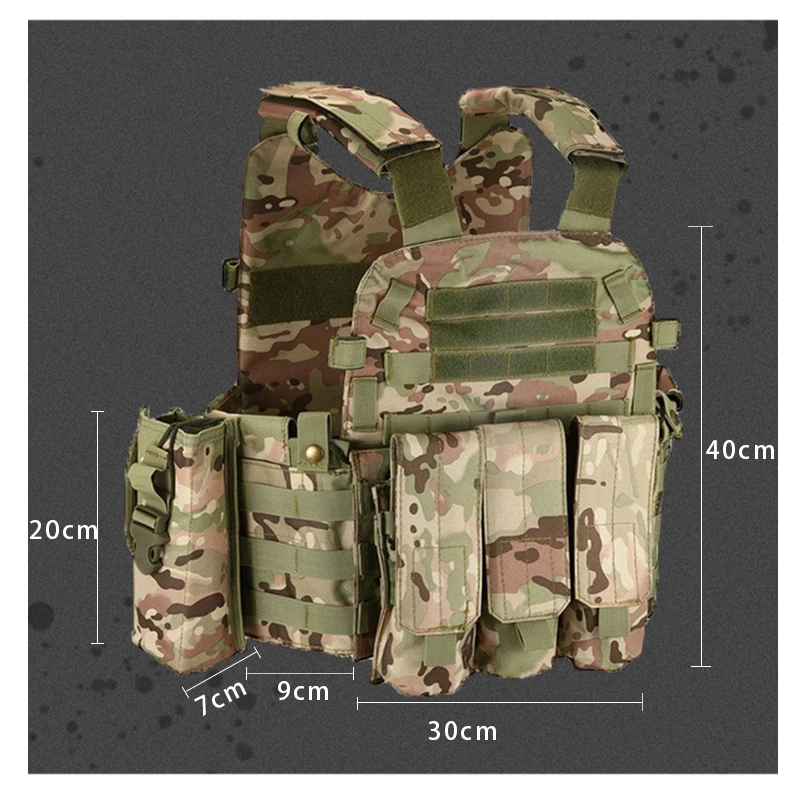 Outdoor Hunting Sports Protective Vest 6094 Tactical Molle Vest Army Combat Training Air Gun Color Bullet bulletproof vest