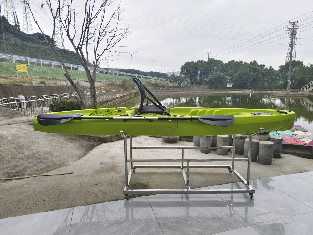 جديد 3.3 متر وحدات الجلوس على قمة الكاياك للبالغين سهلة التخزين 2 قطعة واحدة البلاستيك الصيد قوارب الكاياك للتجول في الأنهار