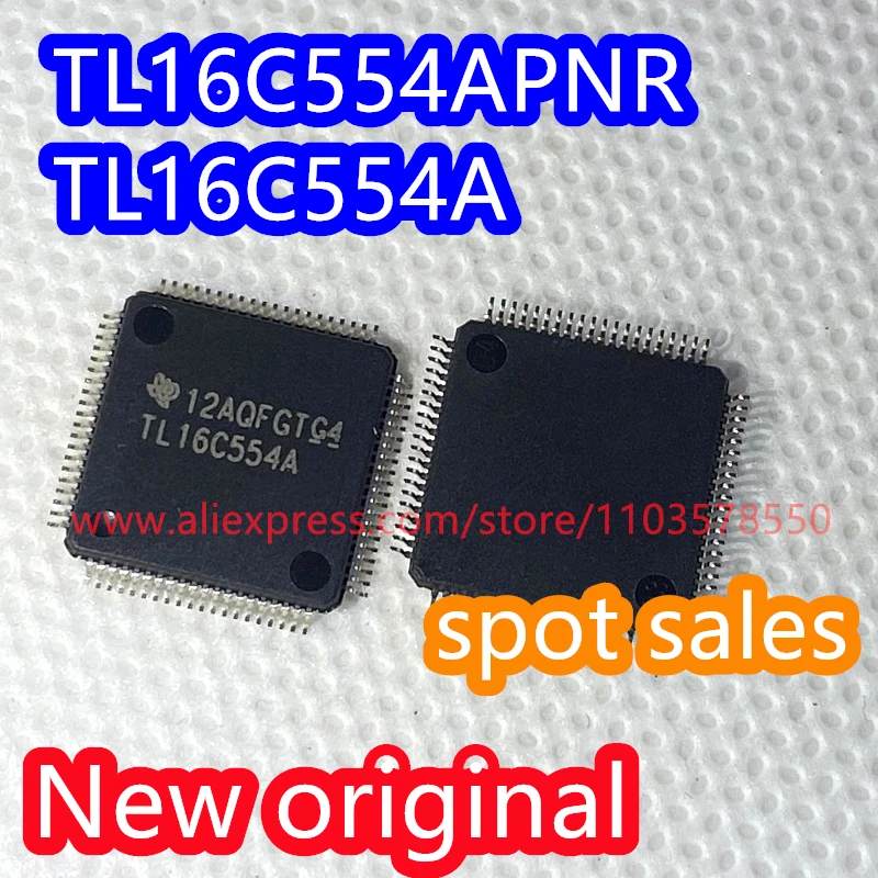 5PCS   100%  New original TL16C554APNR TL16C554APN packaged QFP-80 communication controller chip TL16C554A