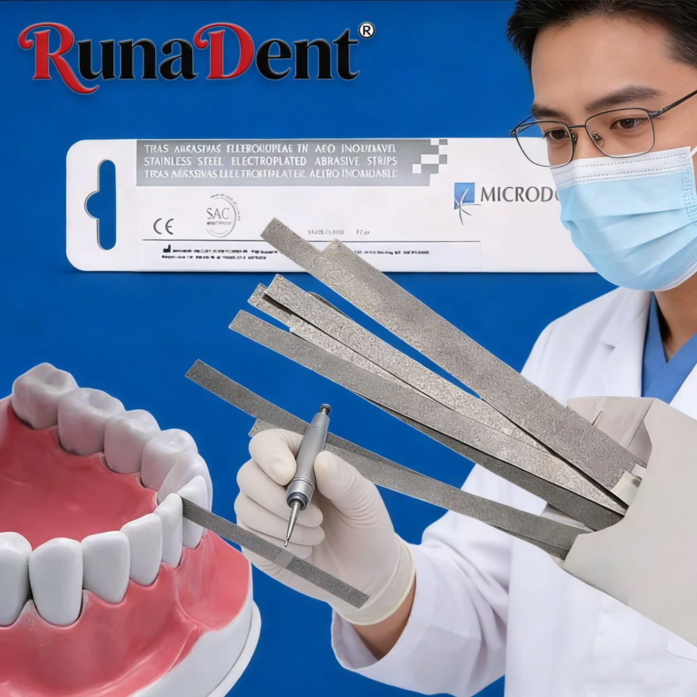 

12 Pcs Dental Metal Polishing Stick Strip with Single Side Alumina Plated Sanding Surface 4mm Width