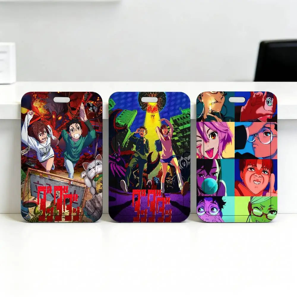 Anime D-Dandadans cool Transparent Card Holder Employee Plastic Slide Cover Lanyard Work Business ID Bag Bus