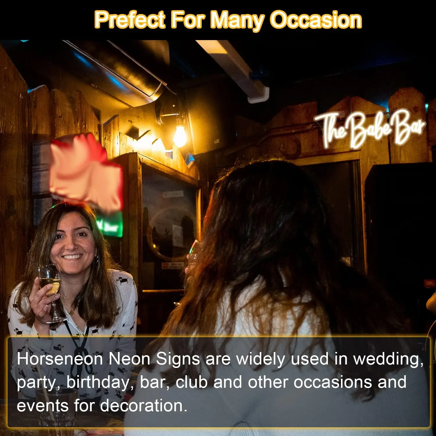 The Babe Bar Neon Led Sign Warm White Neon Sign for Wall Decor USB Powered Neon Lights Sign for Living Room Windows