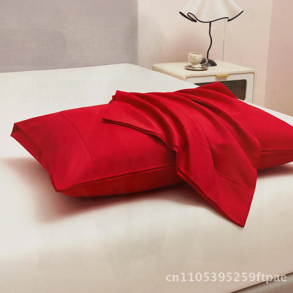Envelope Pillow Set with Sanding Cloth Modern Minimalist Style Polyester Fiber Pillowcase for Double Long Pillow Various Colors