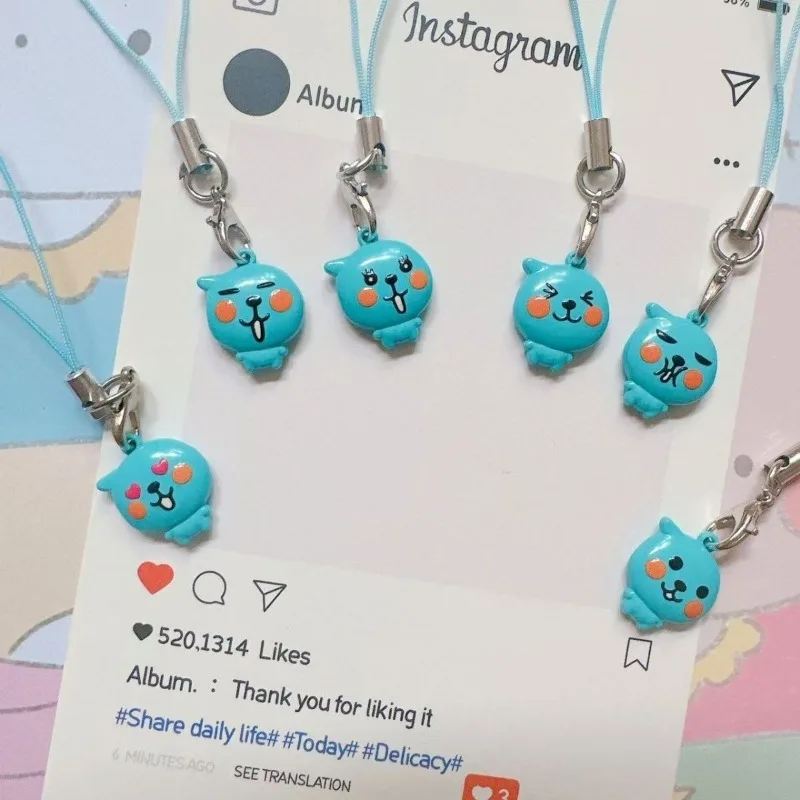 

new 5style Original handmade kawaii cute mini qoo keychain Mobile phone alloy pendant handmade jewelry birthday festival gift