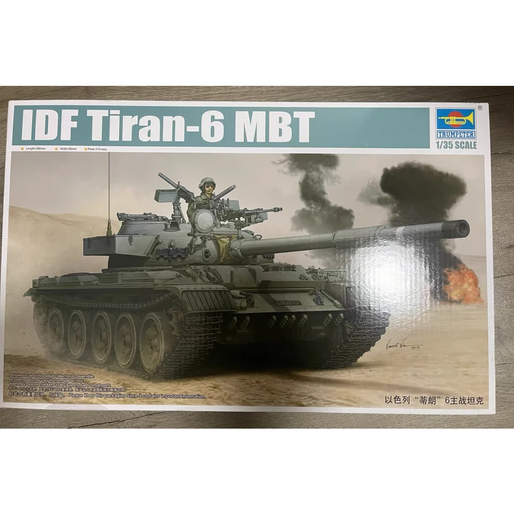 

Trumpeter 05576 1:35 Scale IDF Tiran 6 MBT Main Battle Tank Vehicle Military Assembly Plastic Model Kit Building Toy