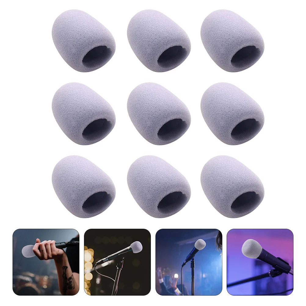 

9pcs Microphone Cover Cushion EVA Breathable Noise Reduction Mic Covers KTV Supplies Windscreen Dust Cover Stage Performance