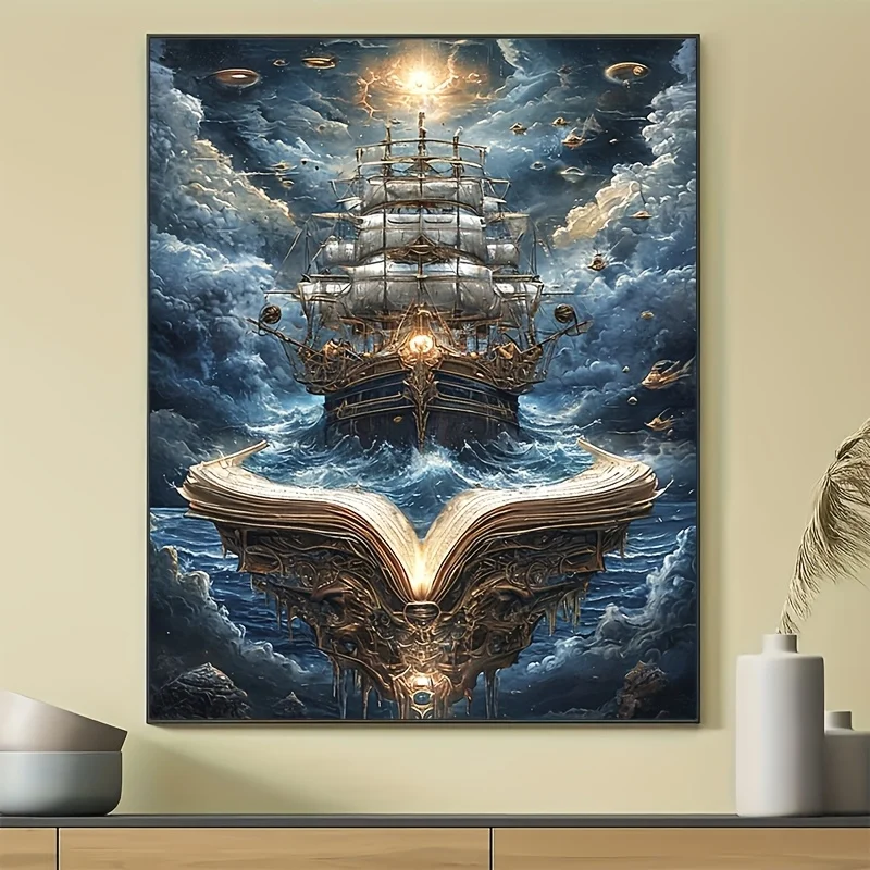 

500/1000/1200/2000PCS Puzzles for Adults Fantasy Cloud Ship,Jigsaw Puzzles Brain Games Gifts Home Decor