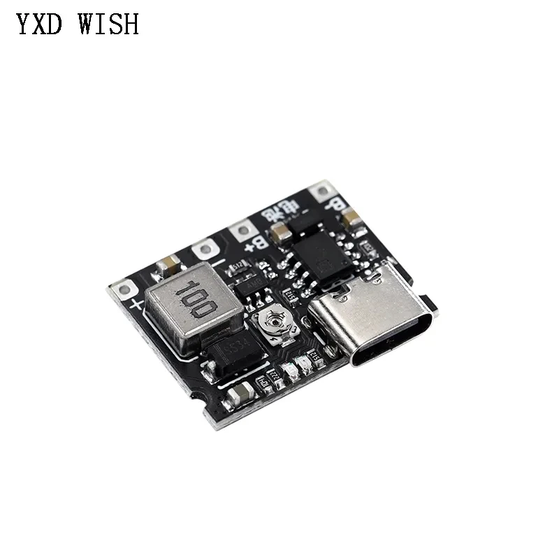 5-10pcs Type-C USB 3.7V 4.2V 1A 5W Li-ion 18650 Lithium Battery Charger Board DC-DC Step Up Boost Module TP4056 DIY Kit