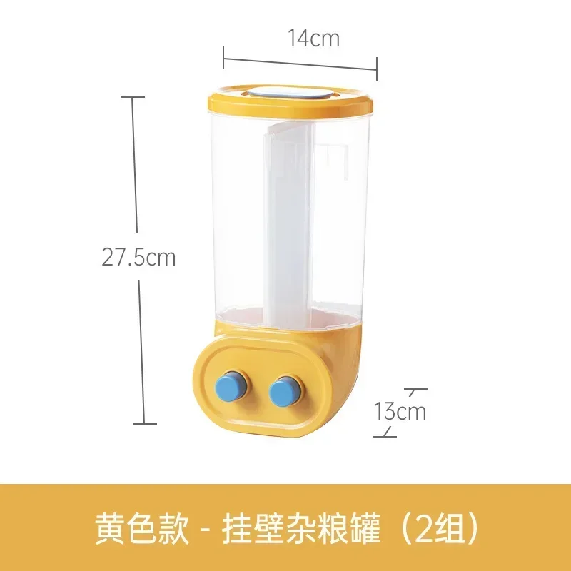 Voedsel Graan Opbergdozen Wandmontage Opslag Kan Verzegelde Tank Tank Vochtbestendige Rijst Emmers Keuken Geclassificeerd Container Case