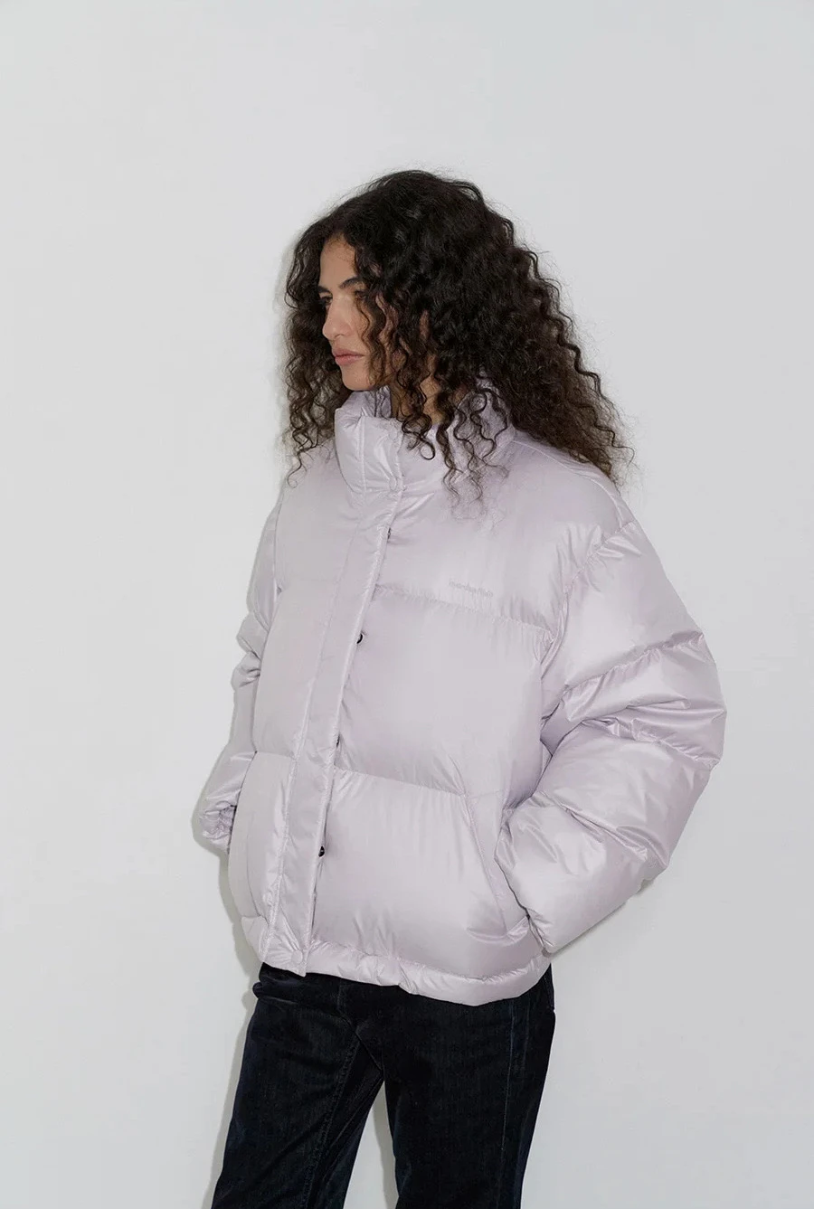 Preon Herfst Winter Warm Parel Casual Losse Opstaande Kraag Down Jaet Sweet Sle Du Down Vulling Thiened Lange Sve Rits