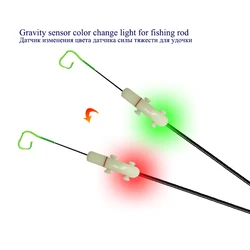 1PC Fishing Rod Gravity Sensor Glow Stick+1 CR425 Electric Color Change Lightstick Korean Style Ocean Glow Stick Tools Tackle