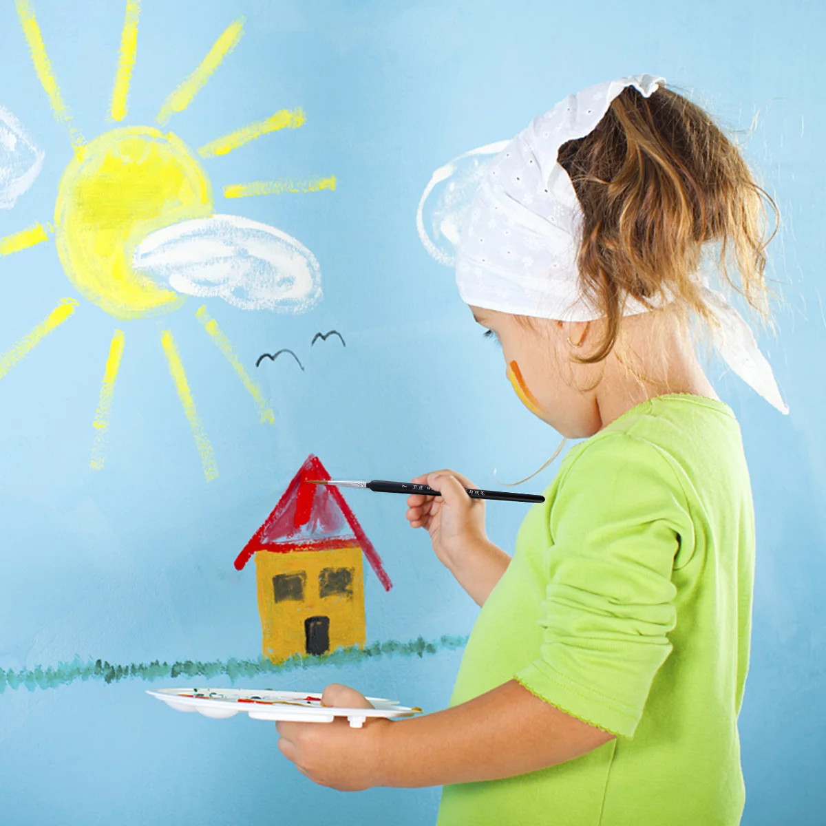 

10Pcs Liner Brush Set High Paint Brushes for Craft Modeling Painting Watercolor Graffiti Drawing Pen Art Supplies