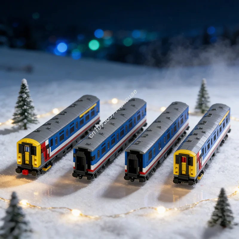 

1777 деталей MOC Creator 4: Модель поезда EMU (ширококорпусный) — конструктор, развивающая игрушка, подарок на Рождество