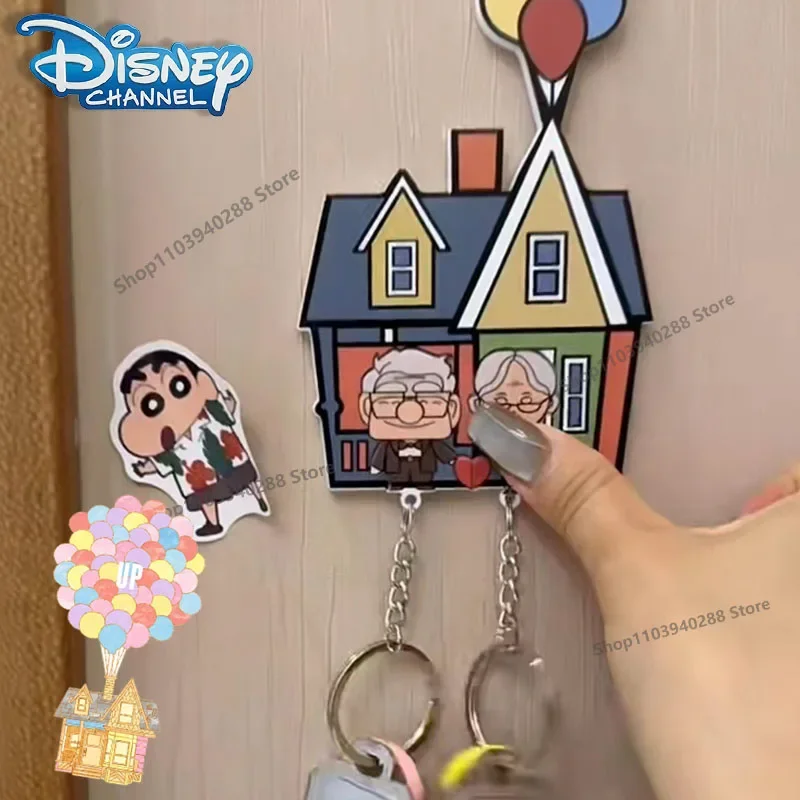 Soporte de llavero de Disney para niños, accesorio colgante antipérdida, decoración de puntada de Mickey Mouse, personaje de dibujos animados lindo, regalos